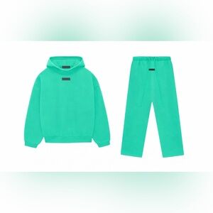 Vibrant Green Hoodie and Sweatpants Set